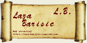 Laza Barišić vizit kartica